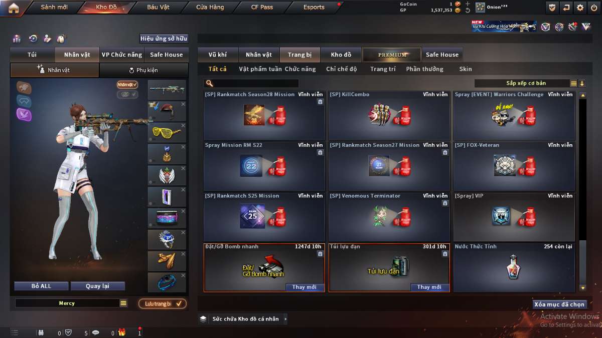 shop acc cf uy tin gia re